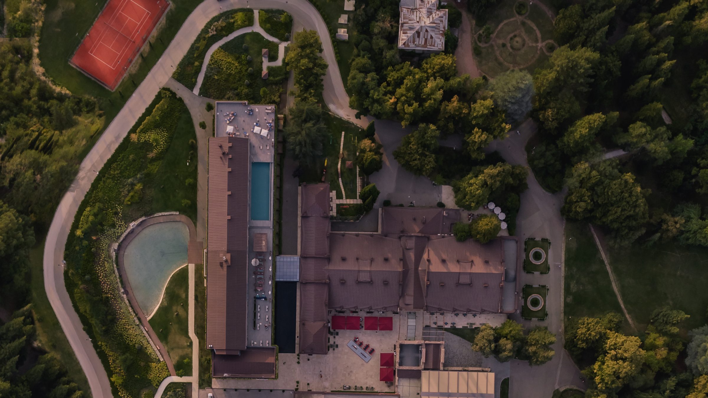 Aerial view of Tsinandali Estate Hotel