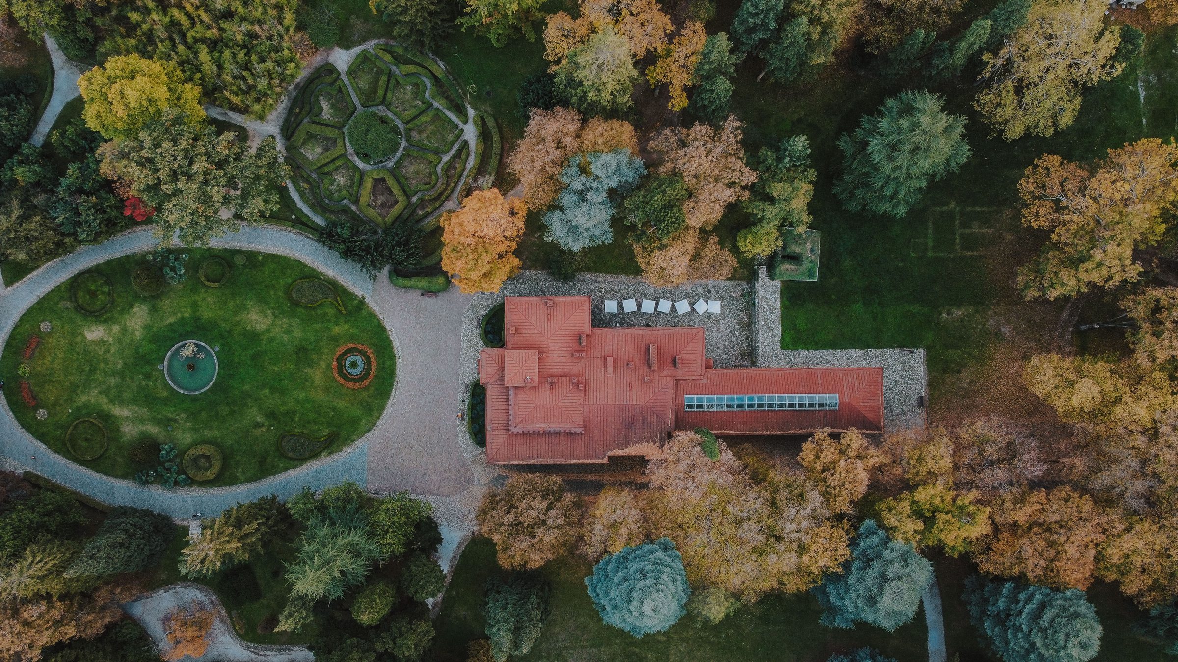 Tsinandali Estate park from above